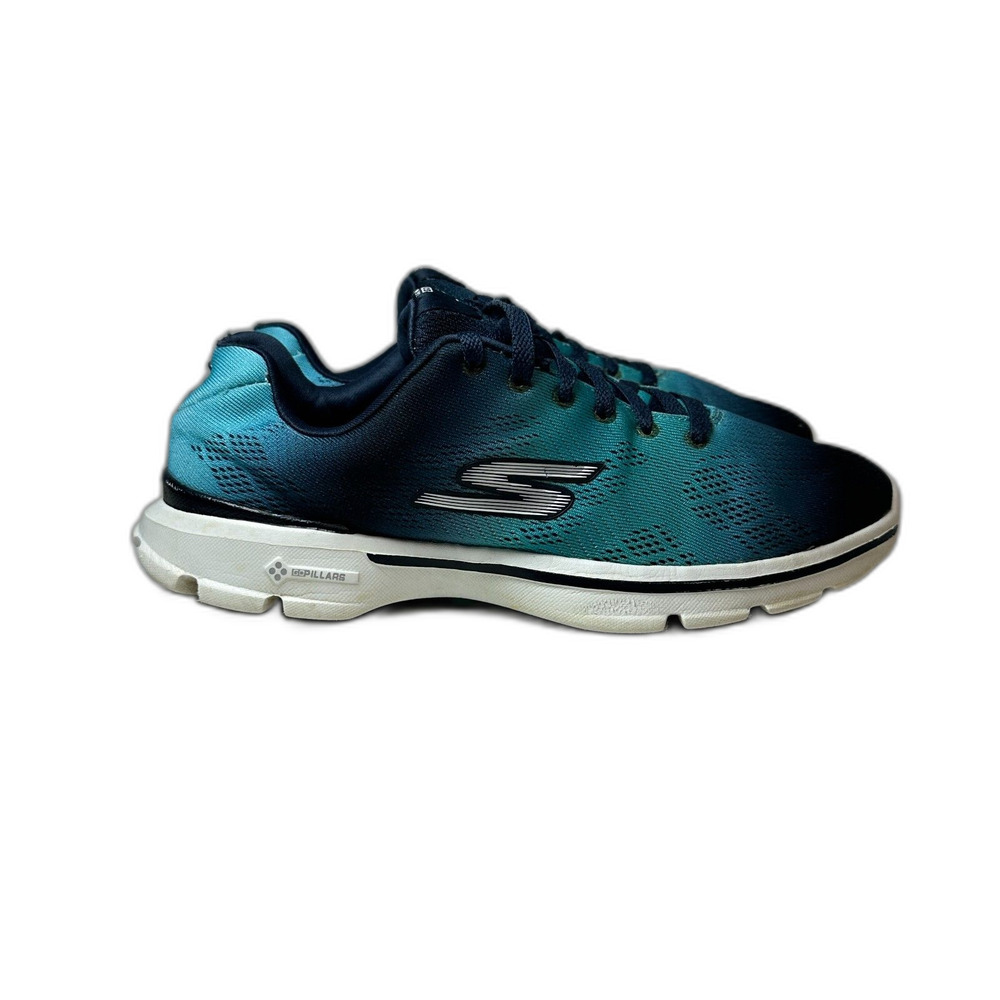 Skechers Go Walk 3 Shoes Womens Size 7 Blue Ombre Comfort Running Sneakers